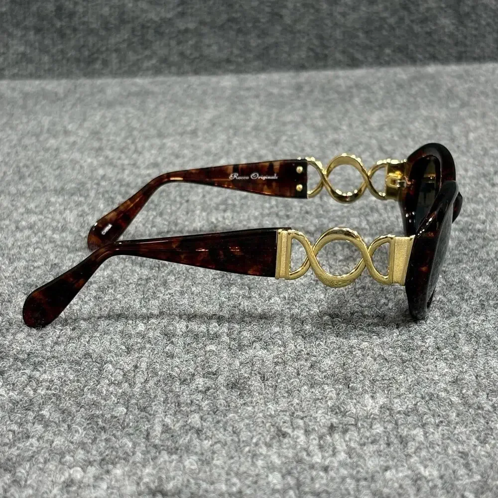 Rocco Originals Sunglasses Womens Brown Tortoise Oval Gray Lens DA 28254